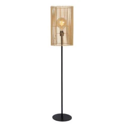 Lucide JANTINE Vloerlamp - Licht Hout