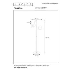 Lucide SKANSKA Vloerlamp - Zwart -Leen Bakker 1000044897 0103