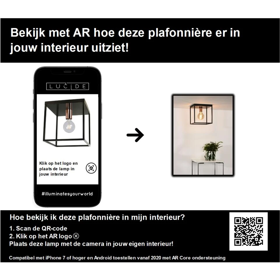 Lucide ARTHUR Plafonnière - Zwart 4 Lucide ARTHUR Plafonnière - Zwart - Afbeelding 4