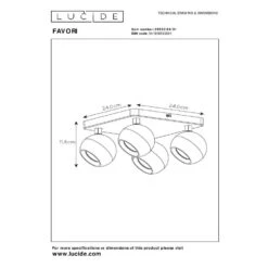 Lucide FAVORI Plafondspot - Wit 5 Lucide FAVORI Plafondspot - Wit -Leen Bakker 1000044987 0102