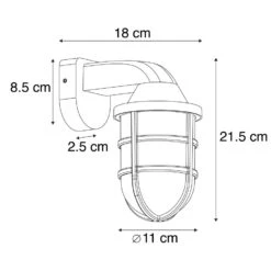 QAZQA Moderne Buiten Wandlamp Zwart IP54 - Joeri 6 QAZQA Moderne Buiten Wandlamp Zwart IP54 - Joeri -Leen Bakker 1000045866 0102