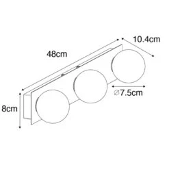 QAZQA Moderne Wandlamp Goud 48 Cm IP44 3-lichts - Cederic -Leen Bakker 1000045875 0102