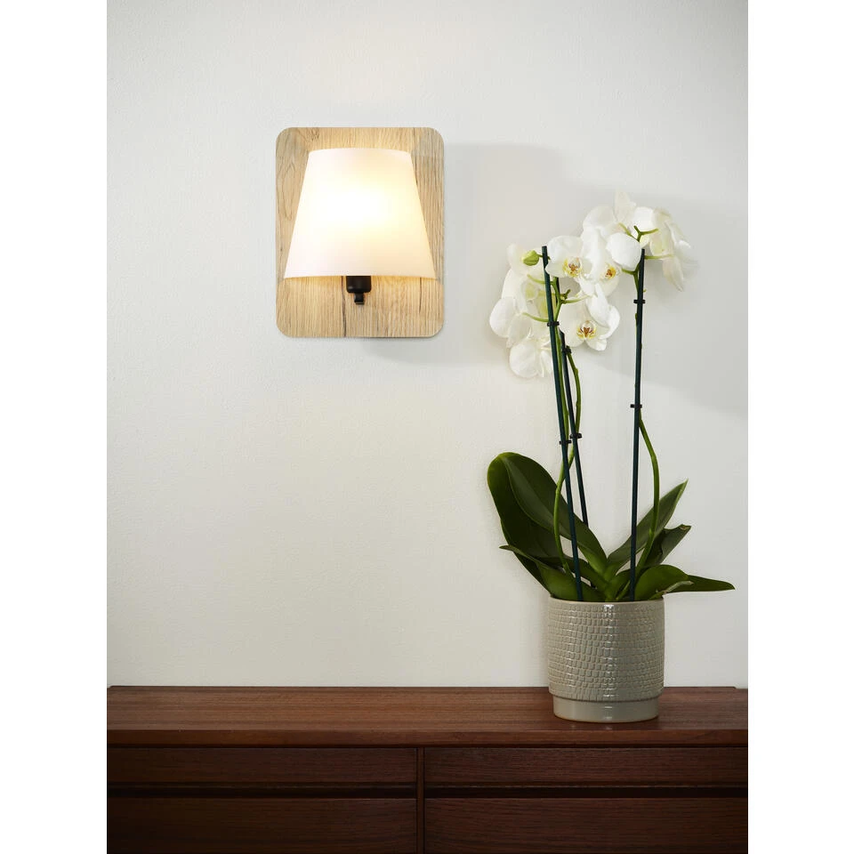 Lucide IDAHO Wandlamp - Licht Hout 2 Lucide IDAHO Wandlamp - Licht Hout - Afbeelding 2