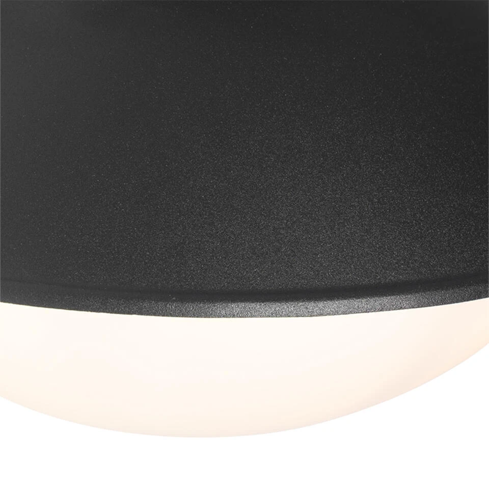 QAZQA Moderne Buiten Wandlamp Zwart IP44 - Marcel 2 QAZQA Moderne Buiten Wandlamp Zwart IP44 - Marcel - Afbeelding 2