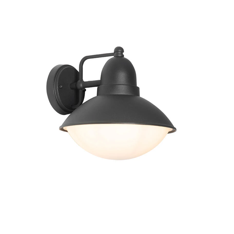 QAZQA Moderne Buiten Wandlamp Zwart IP44 - Marcel 1 QAZQA Moderne Buiten Wandlamp Zwart IP44 - Marcel