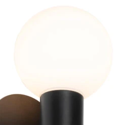 QAZQA Moderne Wandlamp Zwart IP44 2-lichts - Cederic 7 QAZQA Moderne Wandlamp Zwart IP44 2-lichts - Cederic -Leen Bakker 1000045889 0103