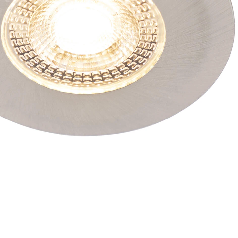 QAZQA Set Van 5 Inbouwspots Zilver 3-staps Dimbaar - Ulo 2 QAZQA Set Van 5 Inbouwspots Zilver 3-staps Dimbaar - Ulo - Afbeelding 2