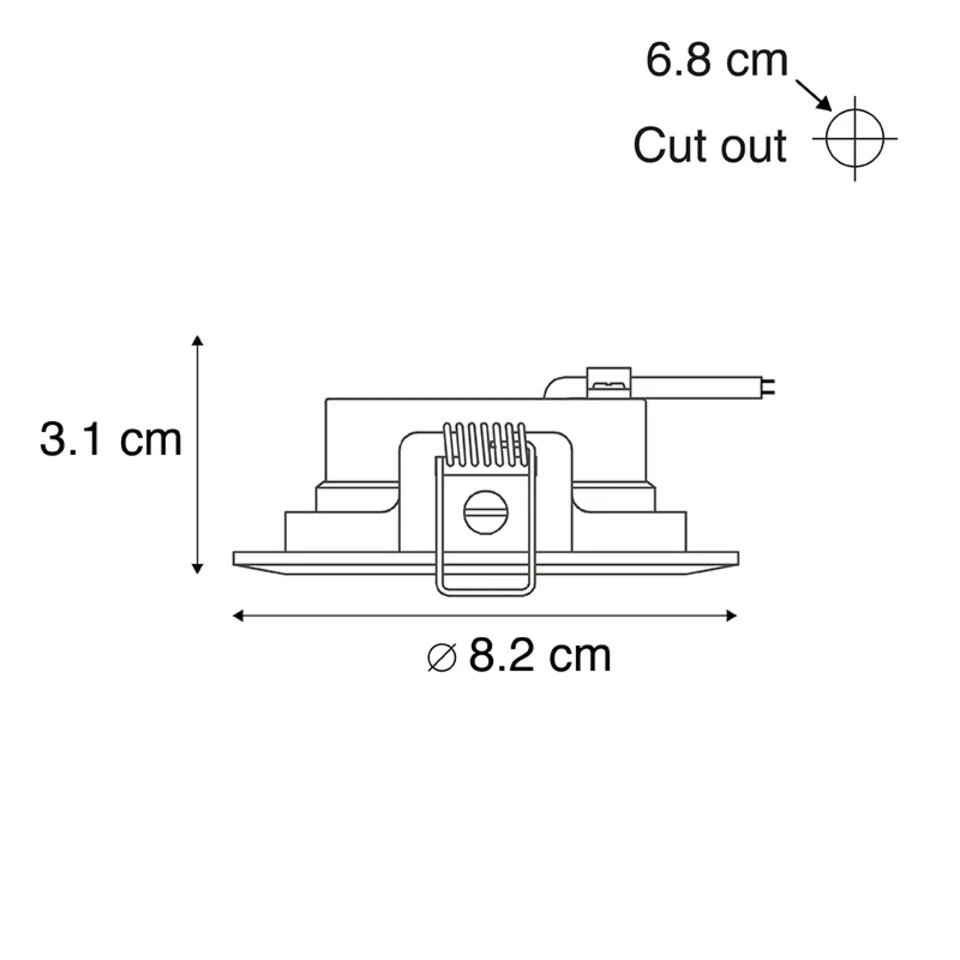 QAZQA Set Van 5 Inbouwspots Zilver 3-staps Dimbaar - Ulo 3 QAZQA Set Van 5 Inbouwspots Zilver 3-staps Dimbaar - Ulo - Afbeelding 3