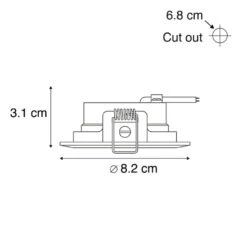 QAZQA Set Van 5 Inbouwspots Zwart 3-staps Dimbaar - Ulo -Leen Bakker 1000046382 0102