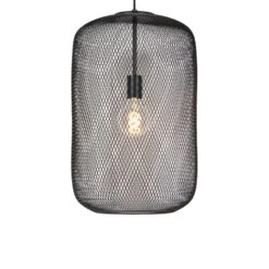 QAZQA Moderne Zwarte Hanglamp - Bliss Mesh