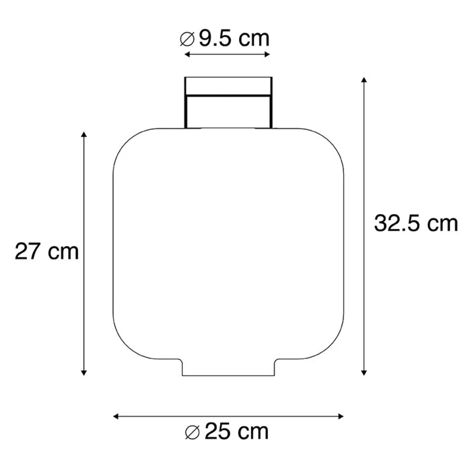 QAZQA Design Plafondlamp Zwart Met Amber Glas - Qara 3 QAZQA Design Plafondlamp Zwart Met Amber Glas - Qara - Afbeelding 3