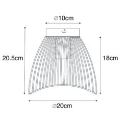 QAZQA Design Plafondlamp Zwart 20 Cm - Pua -Leen Bakker 1000046743 0102