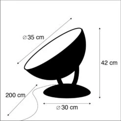 QAZQA Industriële Tafellamp Zwart Met Goud Verstelbaar - Magna 6 QAZQA Industriële Tafellamp Zwart Met Goud Verstelbaar - Magna -Leen Bakker 1000046750 0102