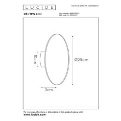 Lucide EKLYPS LED Wandlamp - Mat Goud / Messing -Leen Bakker 1000047048 0104