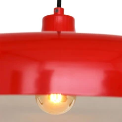 Steinhauer Hanglamp Krisip - 1 Lichts - 55x160 Cm - Rood -Leen Bakker 1000047453 0103