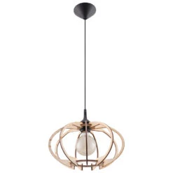 Sollux Hanglamp Mandelino - 1 Lichts - 35 X90 Cm - Bruin