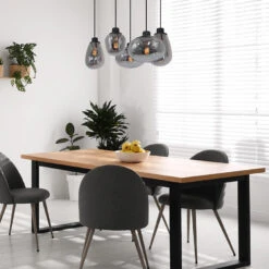 Steinhauer Hanglamp Reflexion - 5 Lichts - 100x160 Cm - Zwart -Leen Bakker 1000047487 0103