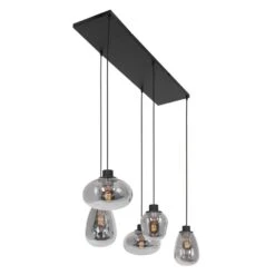 Steinhauer Hanglamp Reflexion - 5 Lichts - 100x160 Cm - Zwart