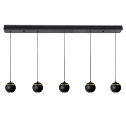 Highlight Hanglamp Singapore - 5 Lichts - 110 X150 Cm - Zwart