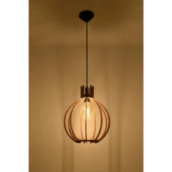 Sollux Hanglamp Arancia - 1 Lichts - 30 X90 Cm - Bruin -Leen Bakker 1000047491 0102
