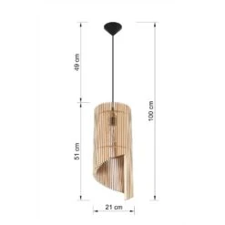 Sollux Hanglamp Alexia - 1 Lichts - 21 X100 Cm - Bruin -Leen Bakker 1000047492 0103