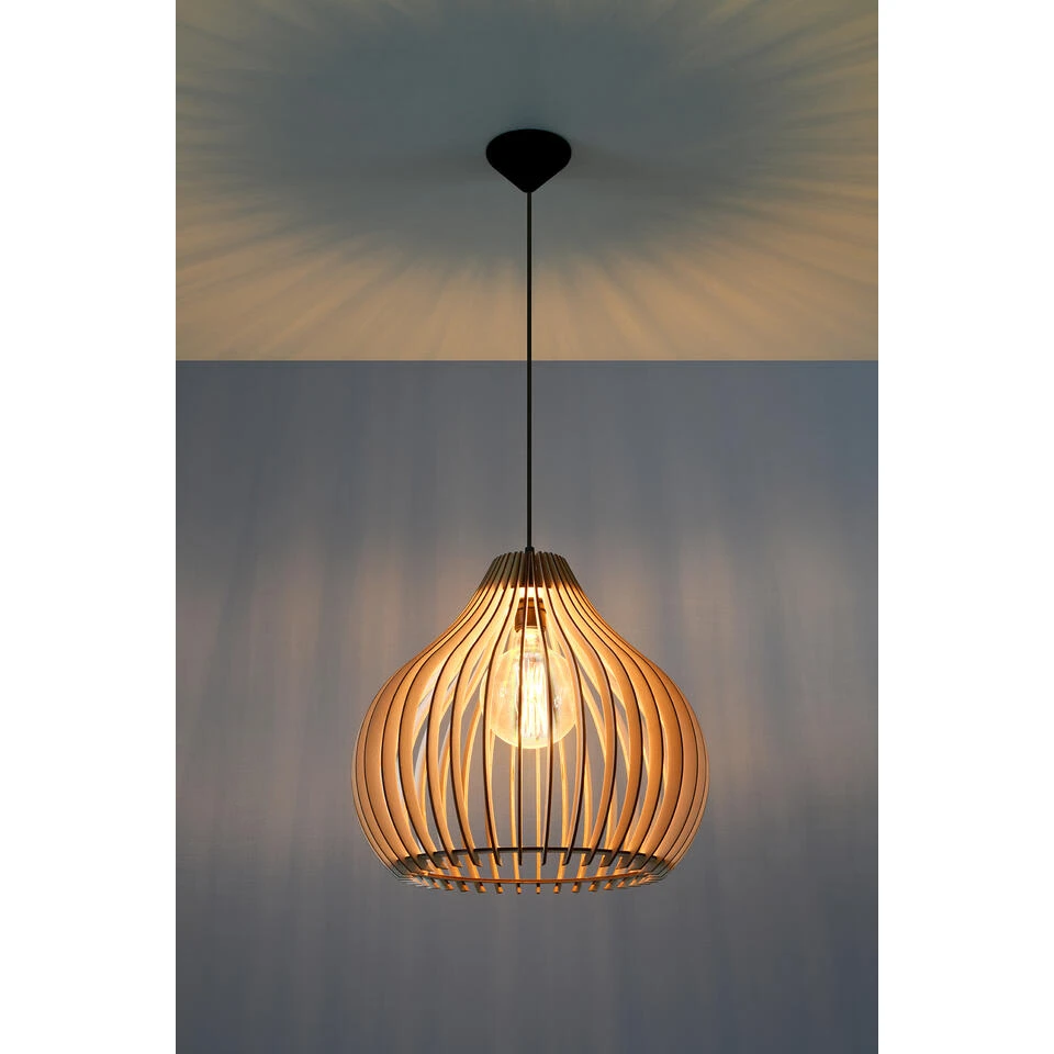Sollux Hanglamp Aprilla - 1 Lichts - 43 X95 Cm - Bruin 3 Sollux Hanglamp Aprilla - 1 Lichts - 43 X95 Cm - Bruin - Afbeelding 3