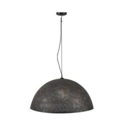 Hanglamp Industrieel Aya Zwart Bruin 70 Cm - 70x70x150 Cm - Metaal - Zwart