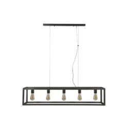 Industriële Hanglamp Lucas 5L - 25x125x150 Cm - Metaal - Zilverkleurig