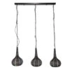 Industriële Hanglamp 3-lichts Tiso - 26x115x150 Cm - Metaal - Grijs