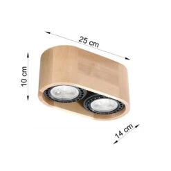 Sollux Plafondlamp Basic - 2 Lichts - 25 X10 Cm - Bruin 7 Sollux Plafondlamp Basic - 2 Lichts - 25 X10 Cm - Bruin -Leen Bakker 1000047567 0103