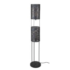 Industriƫle Vloerlamp Armoor 2-lichts Zwart Bruin 150x28x150 Cm Metaal