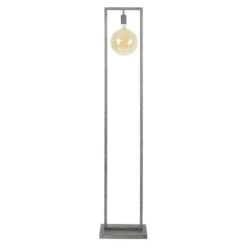Industriële Vloerlamp Sifra Oud Zilver - 166x34x166 Cm - Metaal - Grijs