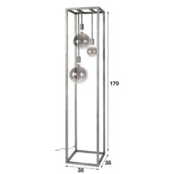 Industriële Vloerlamp Sam XL Vierkante Pilaar 170x35x170 Cm Metaal -Leen Bakker 1000047640 0102