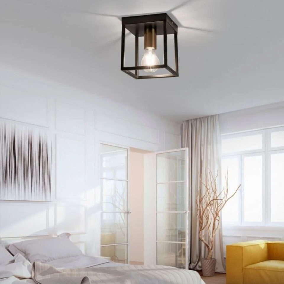 Paul Neuhaus Plafondlamp Fabio - 1 Lichts - 15 X20 Cm - Zwart 3 Paul Neuhaus Plafondlamp Fabio - 1 Lichts - 15 X20 Cm - Zwart - Afbeelding 3