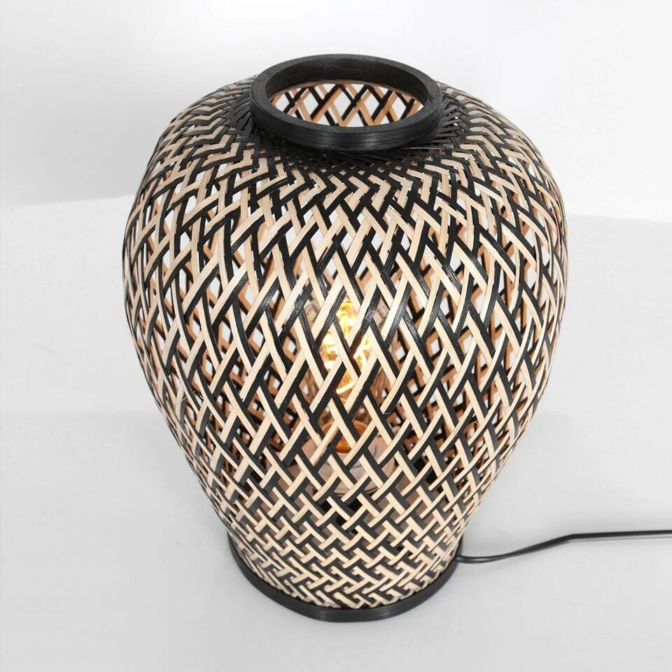 Anne Light & Home Tafellamp Maze - 1 Lichts - 30x30 Cm - Beige Zwart 4 Anne Light & Home Tafellamp Maze - 1 Lichts - 30x30 Cm - Beige Zwart - Afbeelding 4