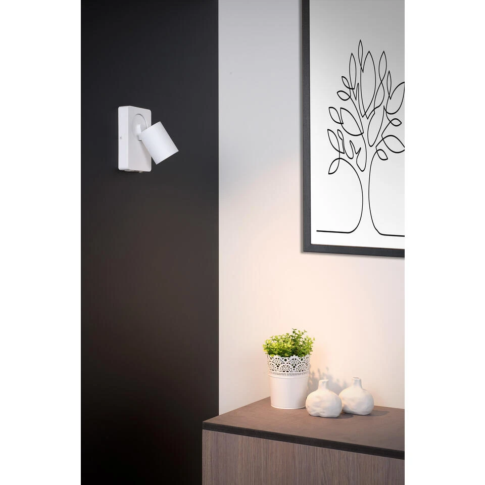 Artdelight Wandlamp Megano - 1 Lichts - 12 X16 Cm - Wit 2 Artdelight Wandlamp Megano - 1 Lichts - 12 X16 Cm - Wit - Afbeelding 2