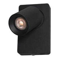 Artdelight Wandlamp Megano - 1 Lichts - 12 X16 Cm - Zwart