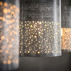 Giga Meubel Hanglamp 3-Lichts - Cilinder - Metaal - Betonlook - Ø20cm -Leen Bakker 1000049966 0103