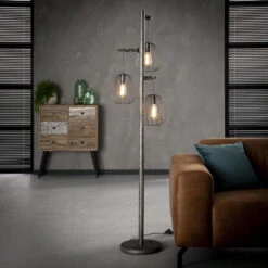 Giga Meubel Vloerlamp 3-Lichts - Draadstaal - Metaal - Lamp Lampoon -Leen Bakker 1000049986 0102
