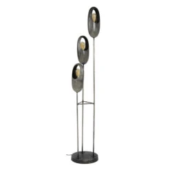 Giga Meubel Vloerlamp 3-Lichts - Getrapt - Oud Zilver - Lamp Open Oog