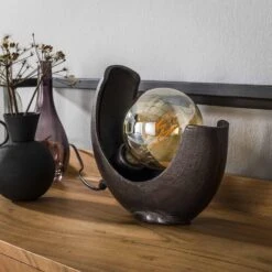 Hoyz - Tafellamp Half Moon - Zwart Nikkel - Industrieel - 28x10x24 5 Hoyz - Tafellamp Half Moon - Zwart Nikkel - Industrieel - 28x10x24 -Leen Bakker 1000051479 0102