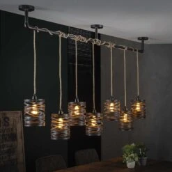 Hoyz - Industriele Hanglamp - 7 Lampen - Twist Wikkel - XL -Leen Bakker 1000051691 0102