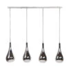 Giga Meubel Hanglamp 4-Lichts- Chrome - Glas - Lamp Zilver Druppel
