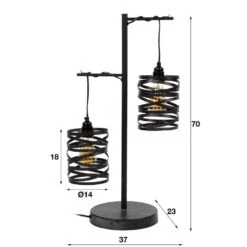 Giga Meubel Tafellamp 2-Lichts - Ø14cm - Metaal - Lamp Spindle 7 Giga Meubel Tafellamp 2-Lichts - Ø14cm - Metaal - Lamp Spindle -Leen Bakker 1000052091 0103