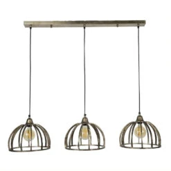Giga Meubel Hanglamp 3-Lichts - Ø32cm - Antiek Nikkel - Aluminium