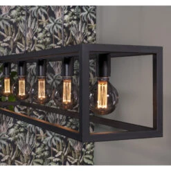 Giga Meubel Hanglamp 5-Lichts - Zwart - Rechthoekig Frame - Lamp Mikey 7 Giga Meubel Hanglamp 5-Lichts - Zwart - Rechthoekig Frame - Lamp Mikey -Leen Bakker 1000052634 0103