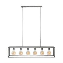 Giga Meubel Hanglamp 6-Lichts - Metalen Frame - Lamp 45 Graden Buis