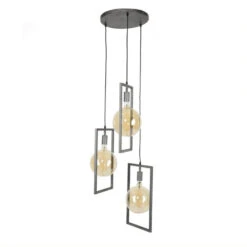 Giga Meubel Hanglamp 3-Lichts Metaal - Rechthoekige Frames - Lamp Sky