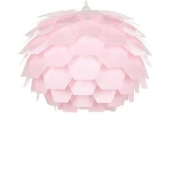 Beliani Hanglamp SEGRE - Roze Synthetisch Materiaal