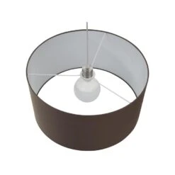 Beliani Hanglamp ELBE - Bruin Polyester -Leen Bakker 1000053443 0103